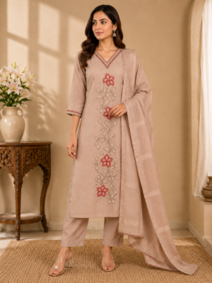 Blush Peach Vatikan Crush Kurta Set